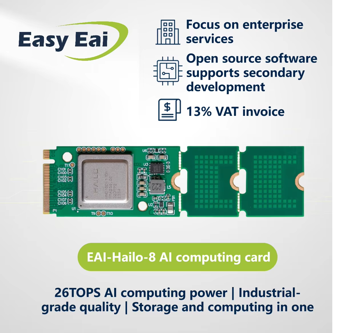 EASY EAI Hailo-8 AI module 26 TOPS  Computing power card